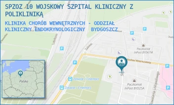 KLINIKA CHORÓB WEWNĘTRZNYCH - ODDZIAŁ KLINICZNY ENDOKRYNOLOGICZNY - SPZOZ 10 WOJSKOWY SZPITAL KLINICZNY Z POLIKLINIKĄ - POWSTAŃCÓW WARSZAWY 5, BYDGOSZCZ