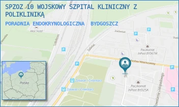 PORADNIA ENDOKRYNOLOGICZNA - SPZOZ 10 WOJSKOWY SZPITAL KLINICZNY Z POLIKLINIKĄ - POWSTAŃCÓW WARSZAWY 5, BYDGOSZCZ