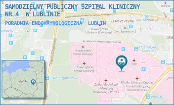 PORADNIA ENDOKRYNOLOGICZNA - UNIWERSYTECKI SZPITAL KLINICZNY NR 4 W LUBLINIE - DR. K. JACZEWSKIEGO 8,  LUBLIN