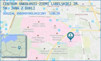 ODDZIAŁ ENDOKRYNOLOGICZNY - CENTRUM ONKOLOGII ZIEMI LUBELSKIEJ IM. ŚW. JANA Z DUKLI - DRA KAZIMIERZA JACZEWSKIEGO 7, LUBLIN