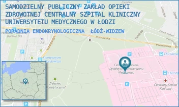 PORADNIA ENDOKRYNOLOGICZNA - SAMODZIELNY PUBLICZNY ZAKŁAD OPIEKI ZDROWOTNEJ CENTRALNY SZPITAL KLINICZNY UNIWERSYTETU MEDYCZNEGO W ŁODZI - UL. POMORSKA 251, ŁÓDŹ-WIDZEW