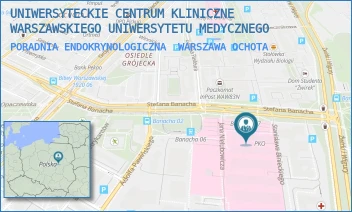 PORADNIA ENDOKRYNOLOGICZNA - UNIWERSYTECKIE CENTRUM KLINICZNE WARSZAWSKIEGO UNIWERSYTETU MEDYCZNEGO - STEFANA BANACHA 1A,  WARSZAWA OCHOTA