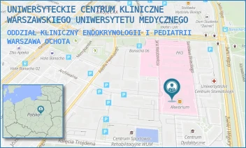 ODDZIAŁ KLINICZNY ENDOKRYNOLOGII I PEDIATRII - UNIWERSYTECKIE CENTRUM KLINICZNE WARSZAWSKIEGO UNIWERSYTETU MEDYCZNEGO - ŻWIRKI I WIGURY 63A,  WARSZAWA OCHOTA