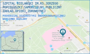 PODODDZIAŁ DIAGNOSTYKI ENDOKRYNOLOGICZNEJ - SZPITAL BIELAŃSKI IM.KS.JERZEGO POPIEŁUSZKI SAMODZIELNY PUBLICZNY ZAKŁAD OPIEKI ZDROWOTNEJ - CEGŁOWSKA 80,  WARSZAWA BIELANY