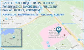 PODODDZIAŁ ENDOKRYNOLOGII - SZPITAL BIELAŃSKI IM.KS.JERZEGO POPIEŁUSZKI SAMODZIELNY PUBLICZNY ZAKŁAD OPIEKI ZDROWOTNEJ - CEGŁOWSKA 80,  WARSZAWA BIELANY