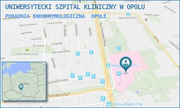 PORADNIA ENDOKRYNOLOGICZNA - UNIWERSYTECKI SZPITAL KLINICZNY W OPOLU - UL. ALEJA WINCENTEGO WITOSA 26,  OPOLE