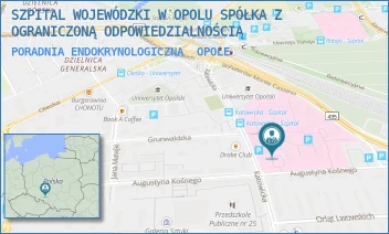 PORADNIA ENDOKRYNOLOGICZNA - SZPITAL WOJEWÓDZKI W OPOLU SPÓŁKA Z OGRANICZONĄ ODPOWIEDZIALNOŚCIĄ - UL. KATOWICKA 64,  OPOLE