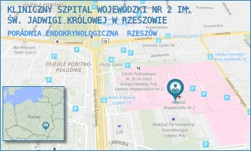 PORADNIA ENDOKRYNOLOGICZNA - KLINICZNY SZPITAL WOJEWÓDZKI NR 2 IM. ŚW. JADWIGI KRÓLOWEJ W RZESZOWIE - UL. LWOWSKA 60, RZESZÓW