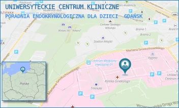 PORADNIA ENDOKRYNOLOGICZNA DLA DZIECI - UNIWERSYTECKIE CENTRUM KLINICZNE - UL. DĘBINKI 7,  GDAŃSK