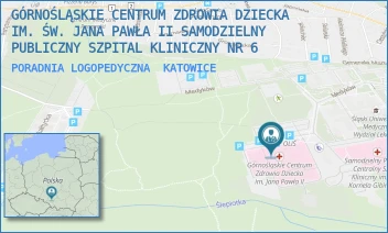 PORADNIA LOGOPEDYCZNA - GÓRNOŚLĄSKIE CENTRUM ZDROWIA DZIECKA IM. ŚW. JANA PAWŁA II SAMODZIELNY PUBLICZNY SZPITAL KLINICZNY NR 6 - UL. MEDYKÓW 16,  KATOWICE