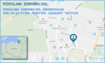 MIROSŁAWA DOBROWOLSKA INDYWIDUALNA SPECJALISTYCZNA PRAKTYKA LEKARSKA - MIROSŁAWA DOBROWOLSKA - GIMNAZJALNA 1, GIŻYCKO