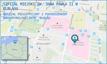 ODDZIAŁ PEDIATRYCZNY Z PODODDZIAŁEM ENDOKRYNOLOGICZNYM - SZPITAL MIEJSKI ŚW. JANA PAWŁA II W ELBLĄGU - KOMEŃSKIEGO 35, ELBLĄG